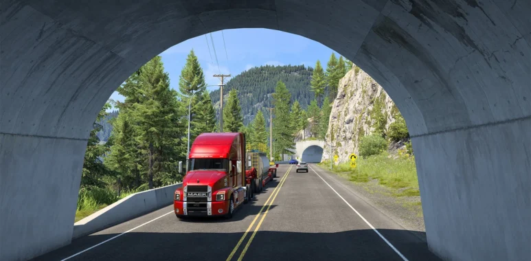 American Truck Simulator Reveals Tunnels and Snow Sheds of British Columbia DLC - Simulation Daily