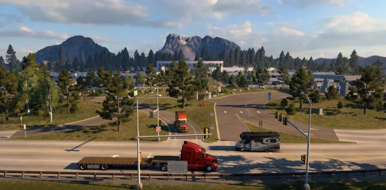 American Truck Simulator Reveals Mount Rushmore from South Dakota DLC - Simulation Daily