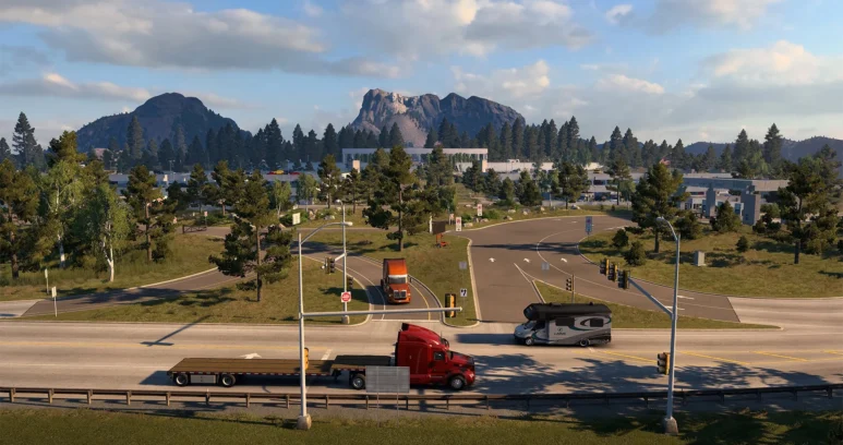 American Truck Simulator Reveals Mount Rushmore from South Dakota DLC - Simulation Daily