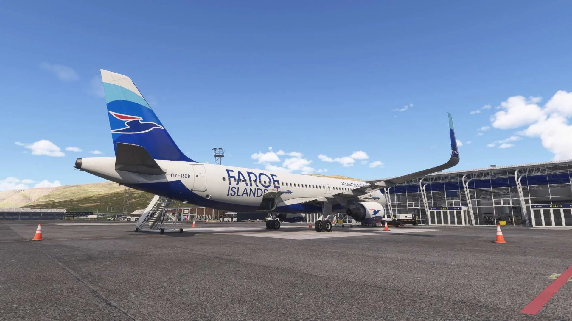 Uma cena de simulação de vôo: Microsoft Flight Simiulator 2024 Vagar