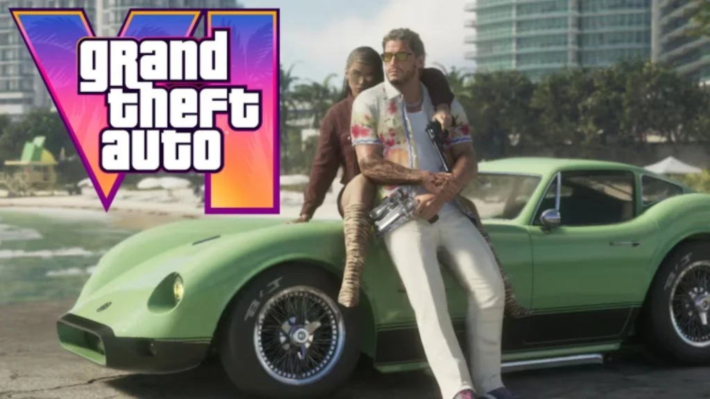 Jason e Lucia no GTA 6 na frente do carro