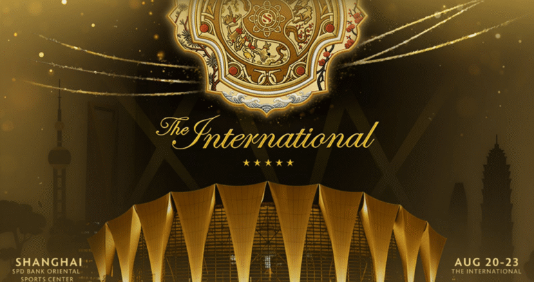 Promotional artwork for The International 2026 in Shanghai, China.