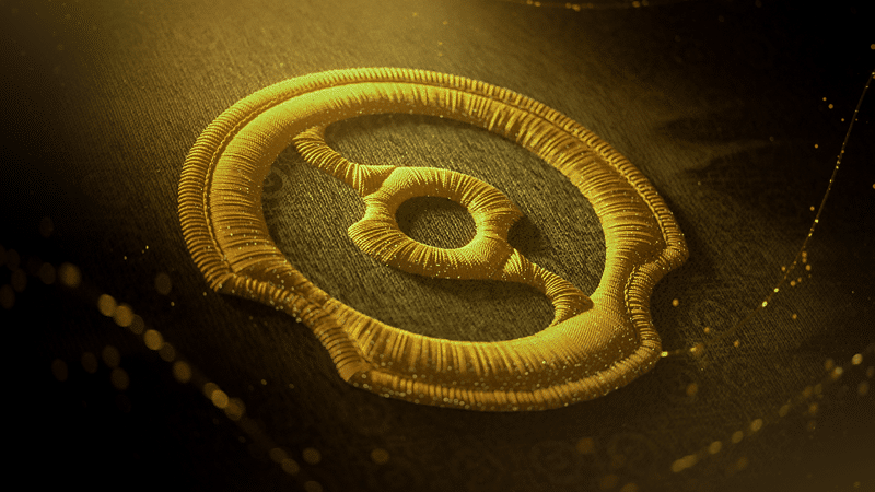Imagem de um emblema costurado do Aegis of Champions para o The International 2026
