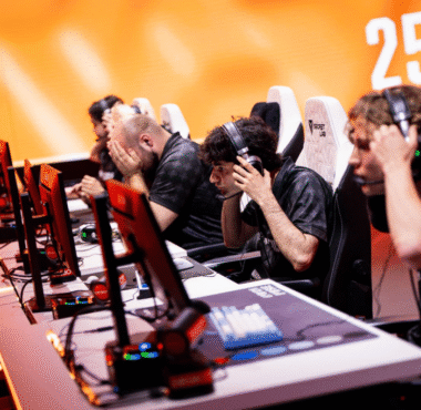 Image of Dota 2 players at EWC.