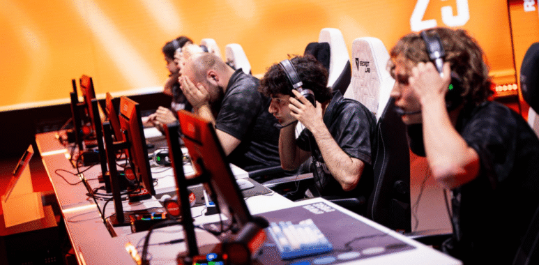 Image of Dota 2 players at EWC.