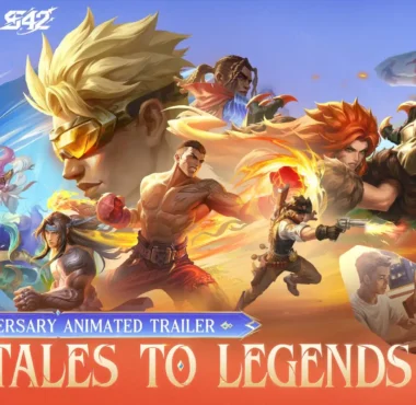Promotional artwork for Mobile Legends: Bang Bang featuring various game characters and the 10th anniversary logo.
