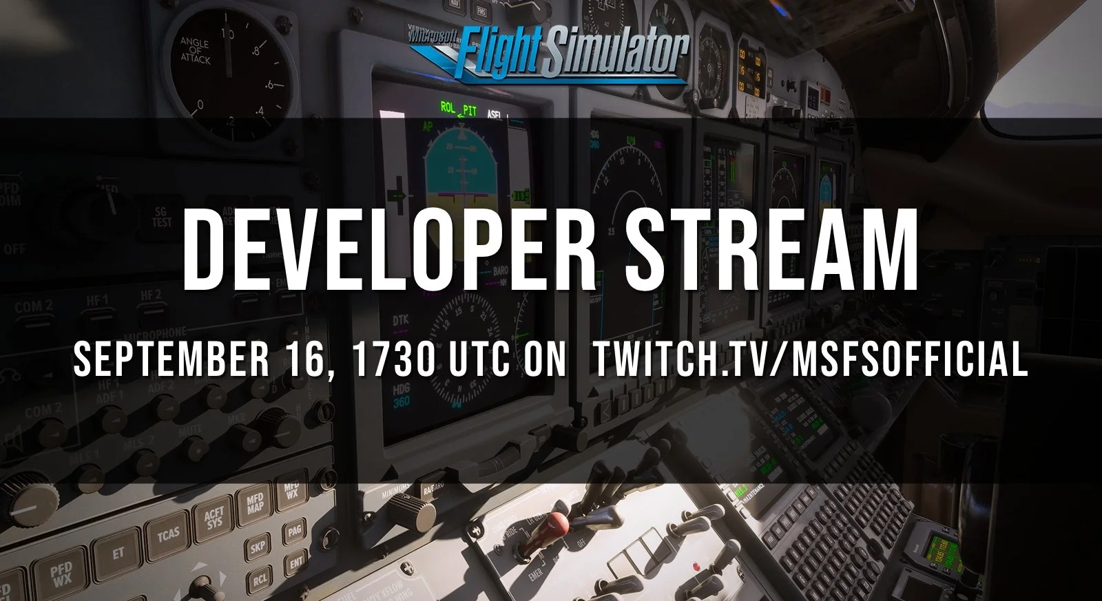 Uma cena de simulação de vôo: MSFS Developer Stream