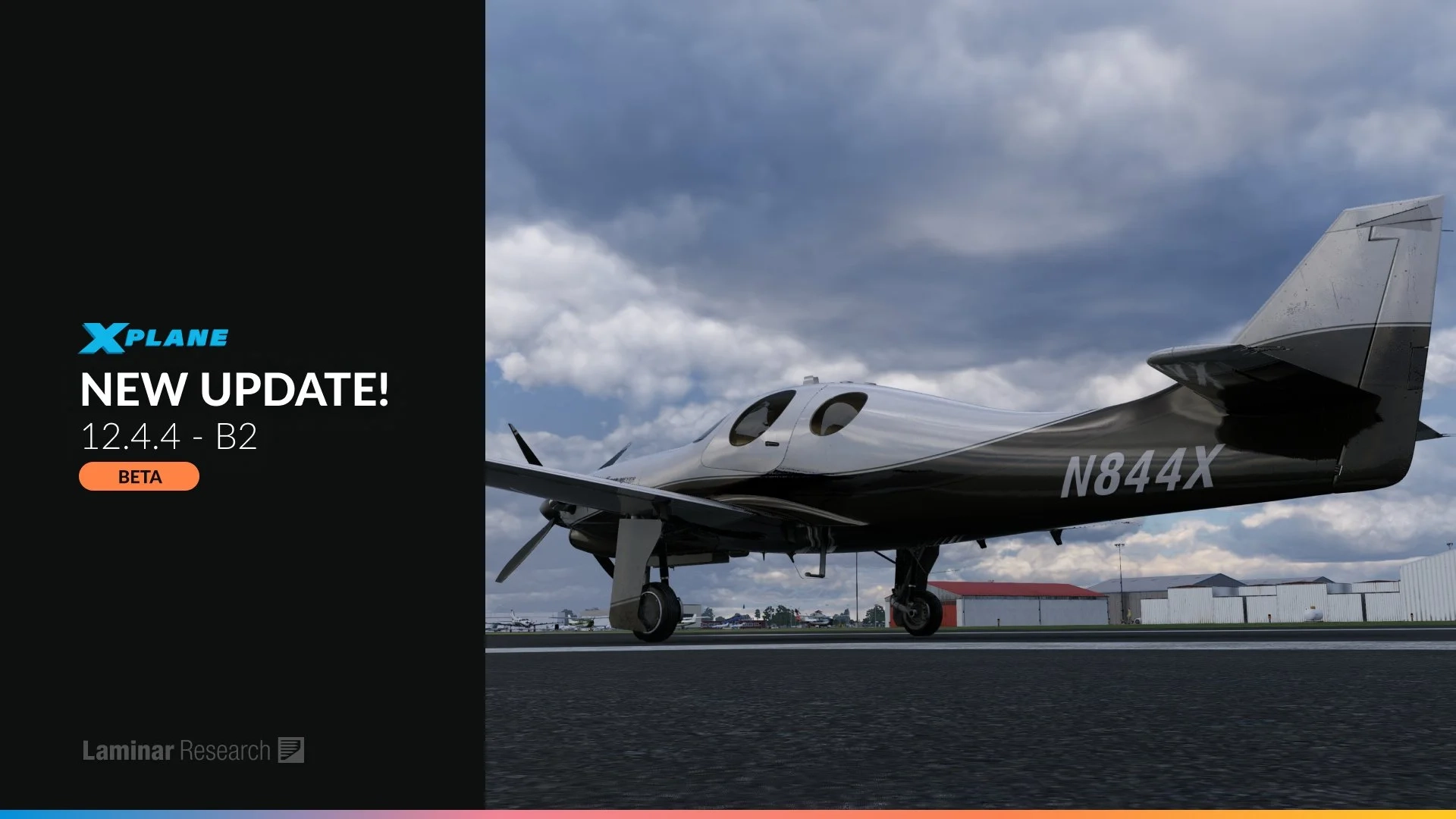 Uma cena de simulação de vôo: X-Plane Beta
