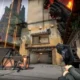 First-person perspective of a player holding a pistol during a match in Valorant.