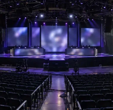 Empty Austin esports arena prepared for the 2027 VCT Champions event