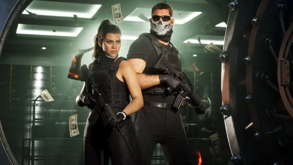 Jason e Lúcia roubando banco no GTA 6