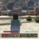 Modder puts Minecraft inside GTA 5 on iPhone with a rideable Ender Dragon - Dexerto