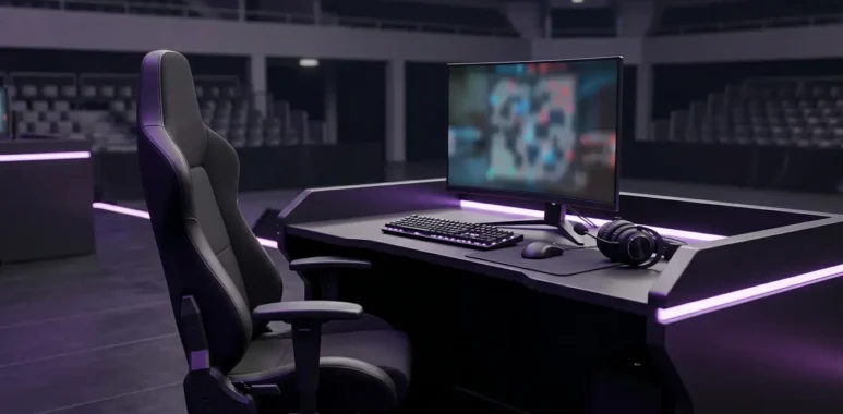 Empty CS2 esports player station symbolising siuhy entering free agency during Liquid’s roster reset